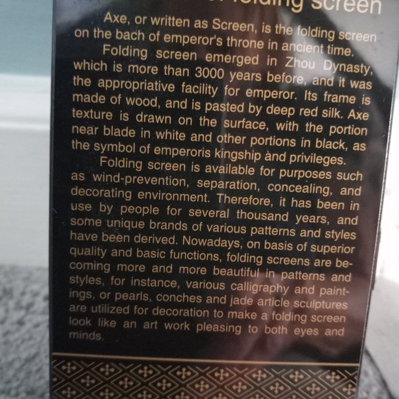 Decorative lacquer folding screen for display - Picture 3 of 4